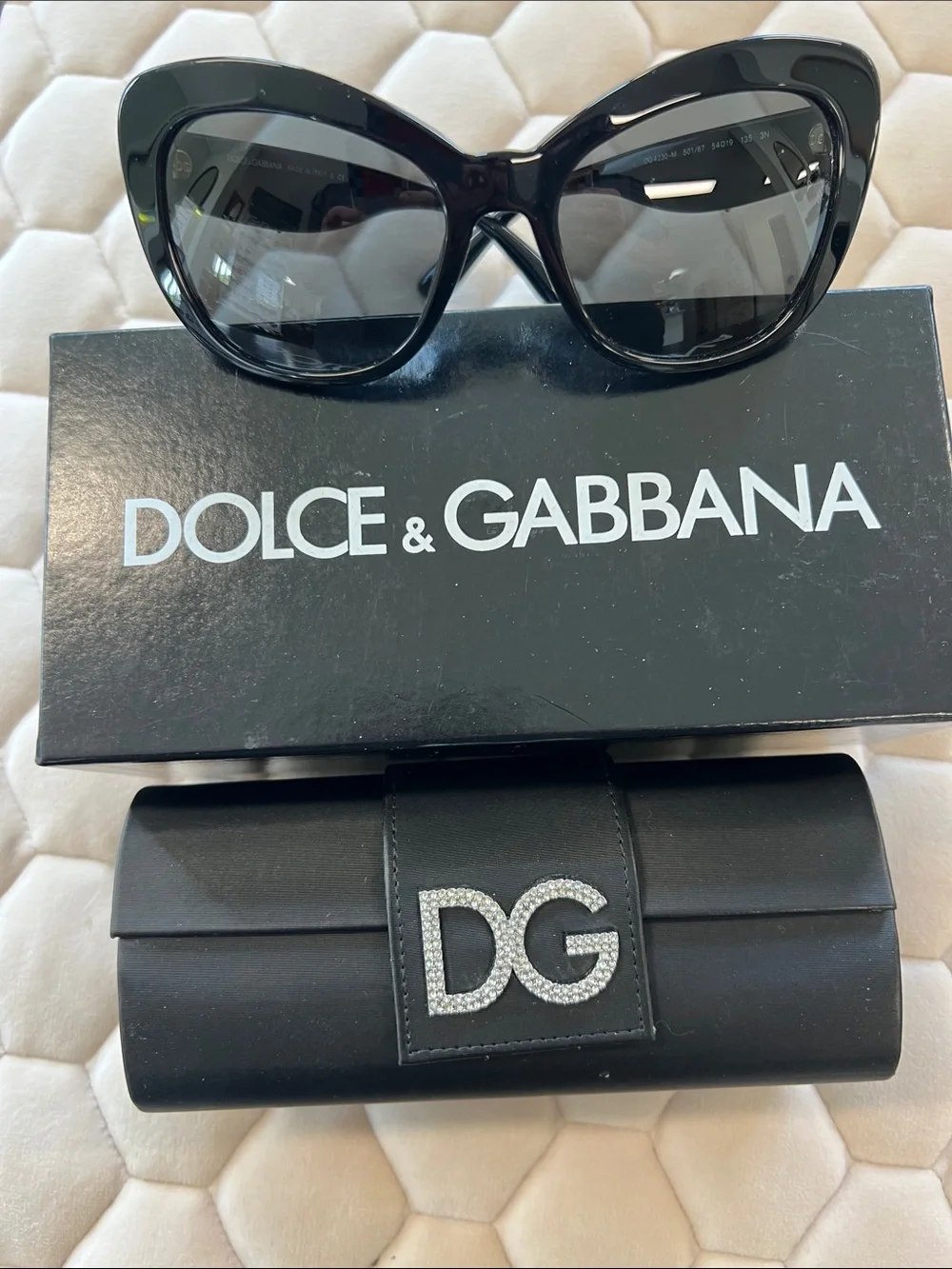Authentic Dolce & Gabbana Black upsweep Women's Sunglasses